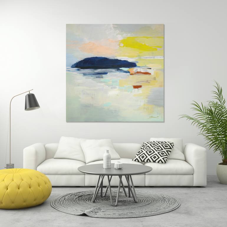 Original Abstract Seascape Painting by SHINA CHOI