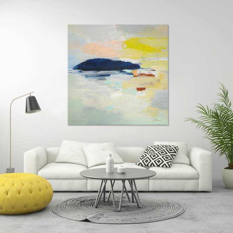 Original Abstract Seascape Painting by Shina Choi
