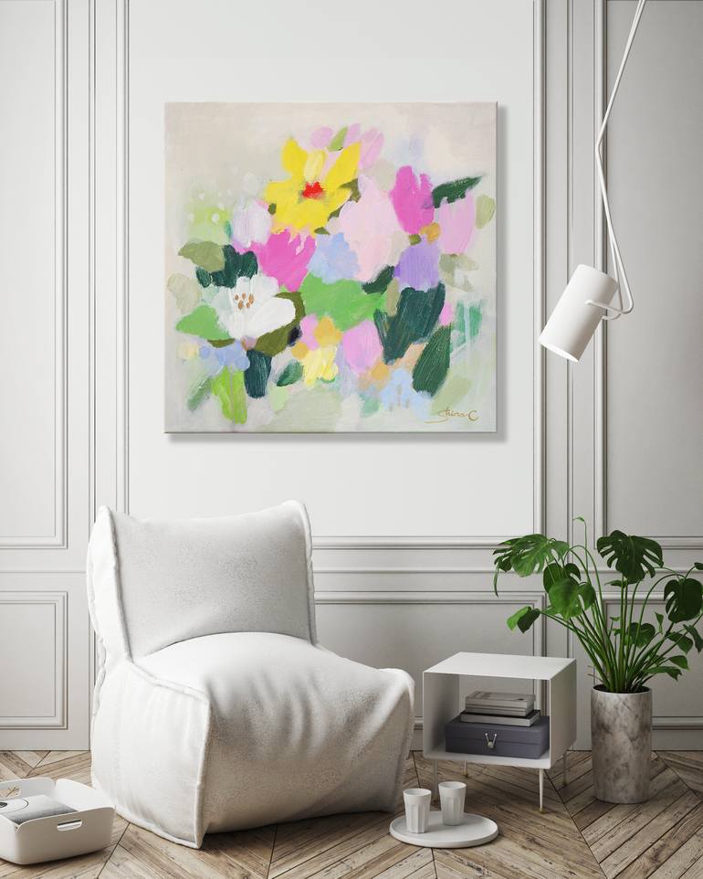 Original Fine Art Floral Painting by SHINA CHOI