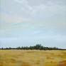 Yellow Field of a Cloudy Day Painting by SHINA CHOI | Saatchi Art