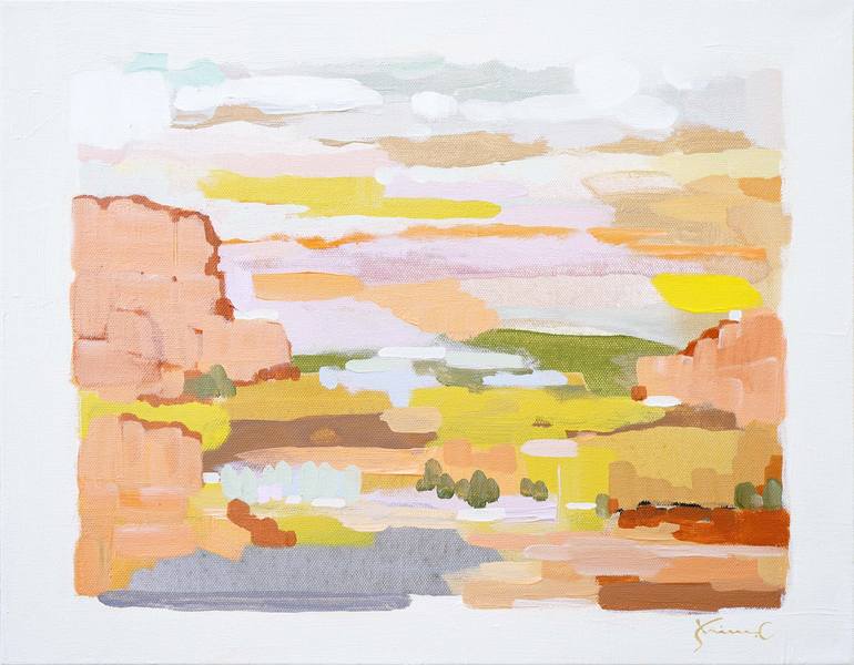 Original Abstract Landscape Painting by SHINA CHOI