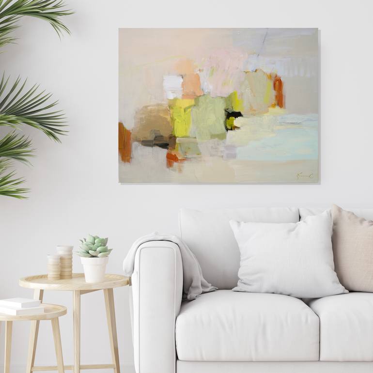 Original Abstract Landscape Painting by Shina Choi