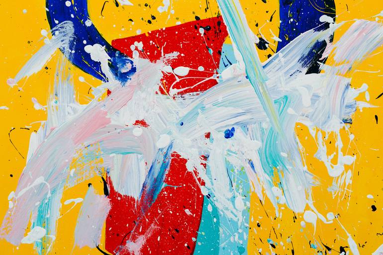 Original Abstract Expressionism Abstract Painting by Pink Morro