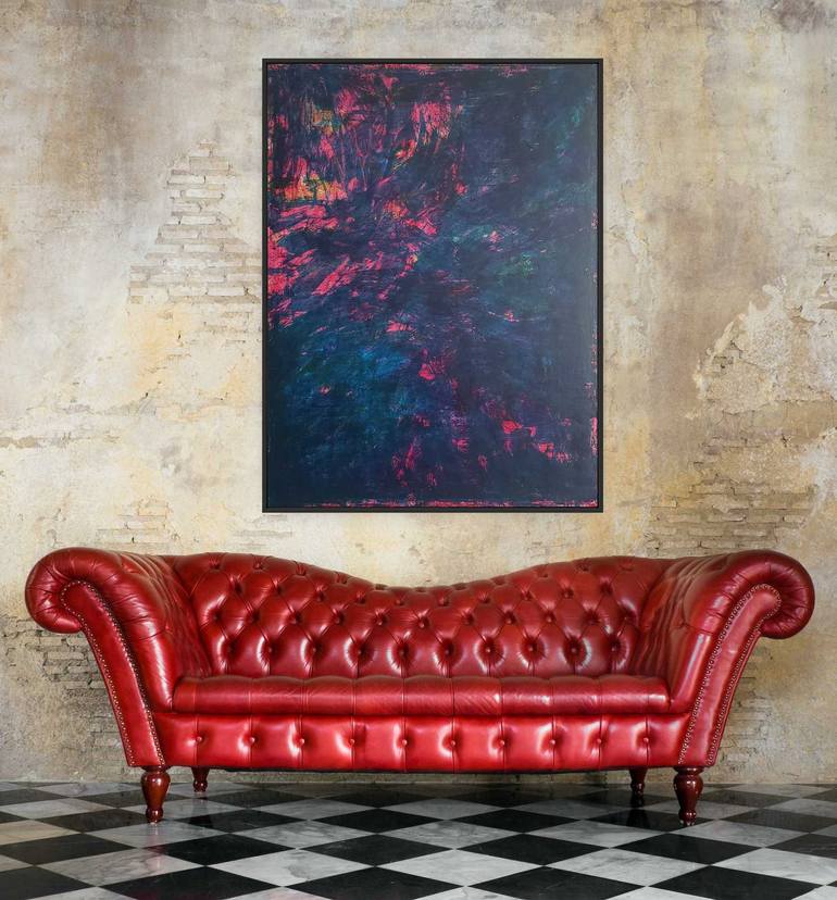 Original Abstract Expressionism Abstract Painting by Mile Puli