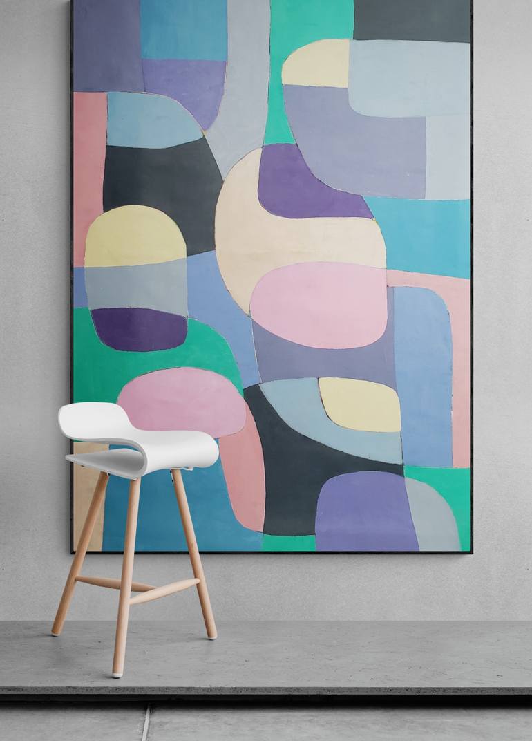 Original Abstract Expressionism Abstract Painting by Mile Puli