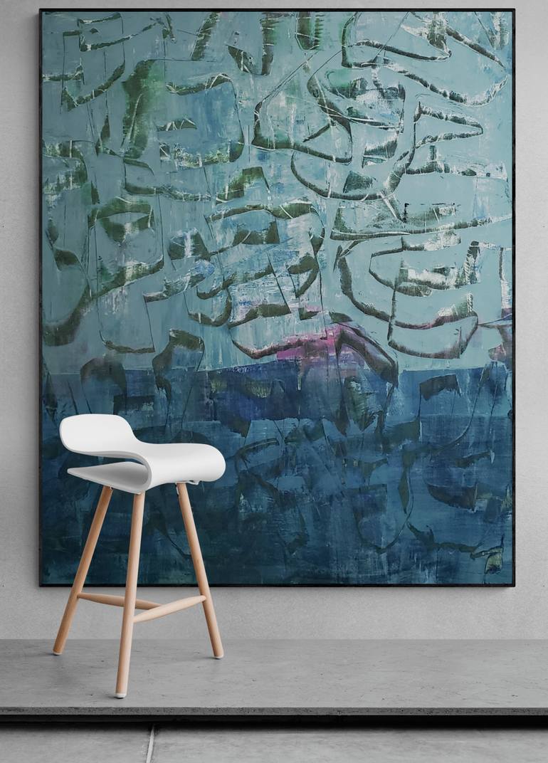 Original Abstract Expressionism Abstract Painting by Mile Puli