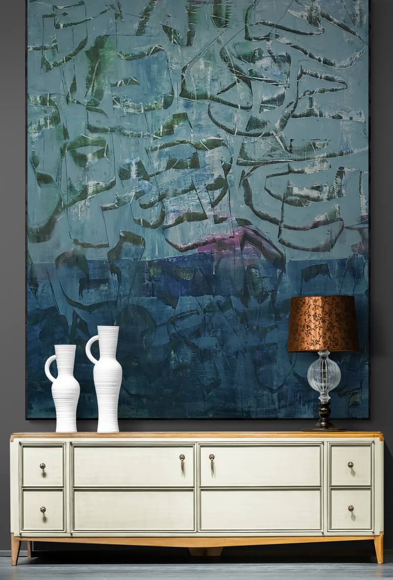 Original Abstract Expressionism Abstract Painting by Mile Puli