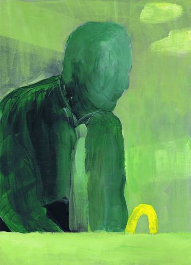 Original Conceptual Men Paintings by Hans Juergen Diez