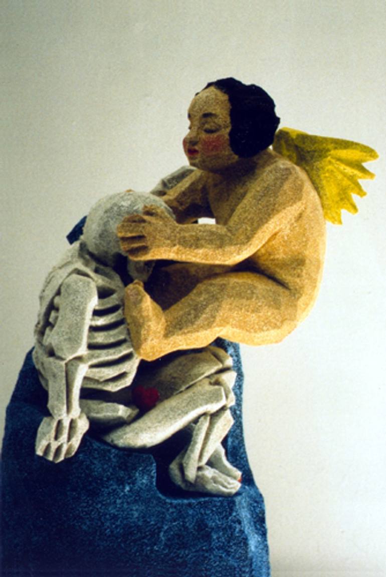 Original Figurative Mortality Sculpture by Hans Juergen Diez