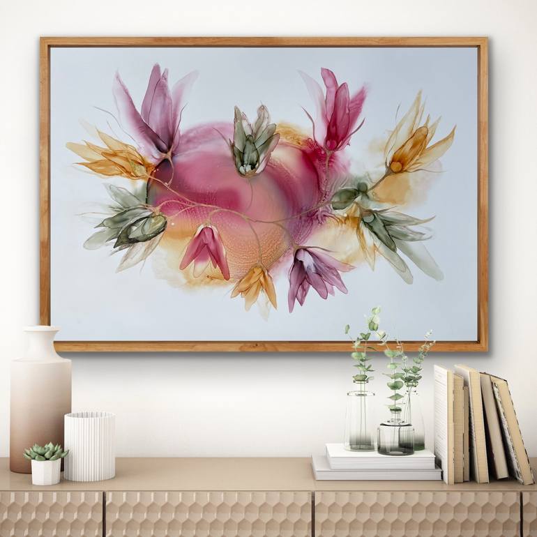 Original Floral Painting by Melanie Smolenaars