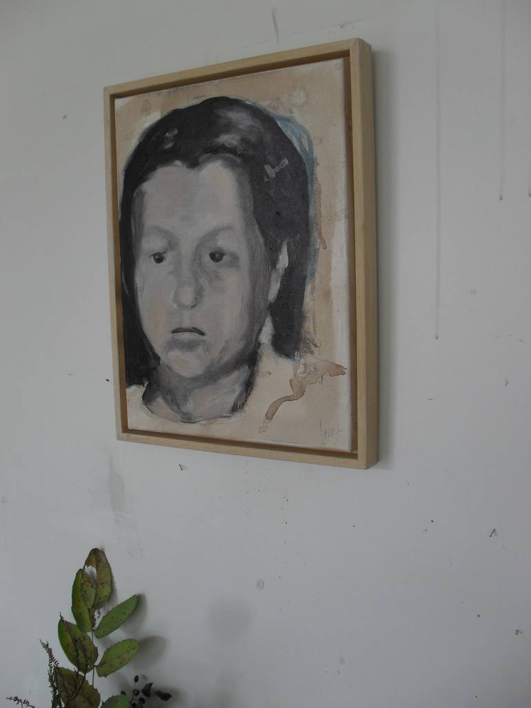 Original Modern Portrait Painting by Irene Van Den Bos