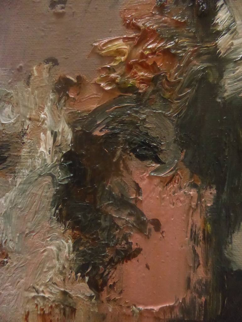 Original Abstract Portrait Painting by Irene Van Den Bos