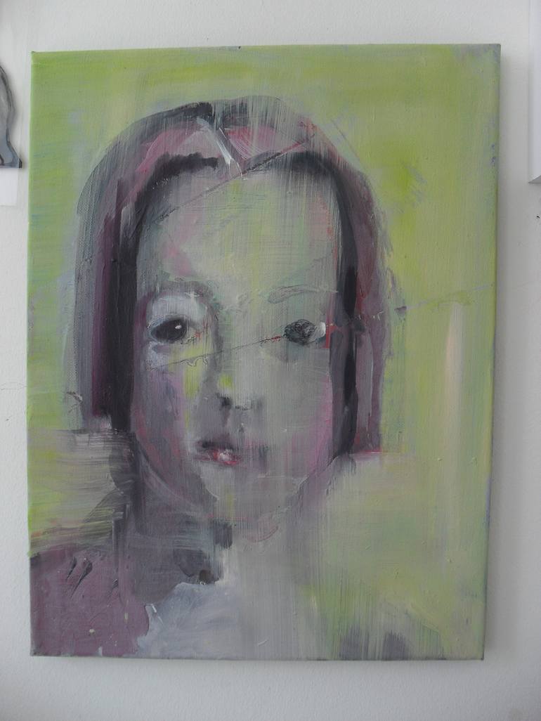 Original Expressionism Portrait Painting by Irene Van Den Bos