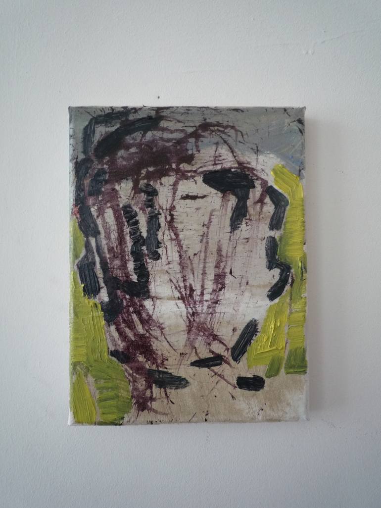 Original Abstract Expressionism Portrait Painting by Irene Van Den Bos