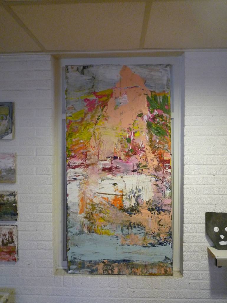 Original Abstract Expressionism Landscape Painting by Irene Van Den Bos