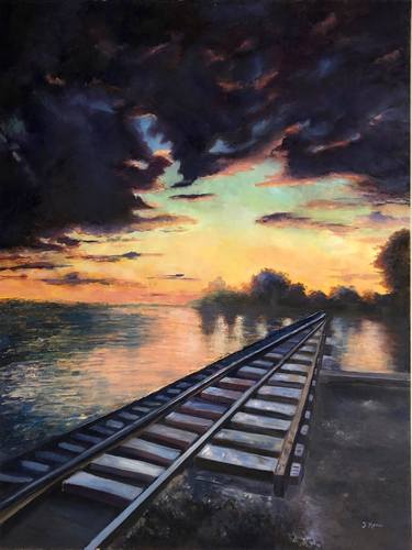 Print of Realism Train Paintings by Jessica Sonnenthal