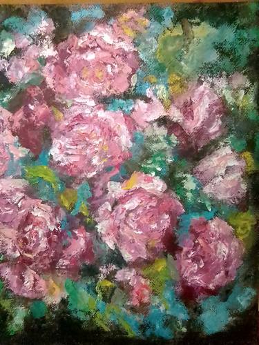 Abstract pink roses. thumb