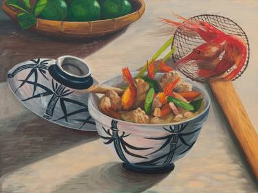 Still life with shrimp curry bowl thumb