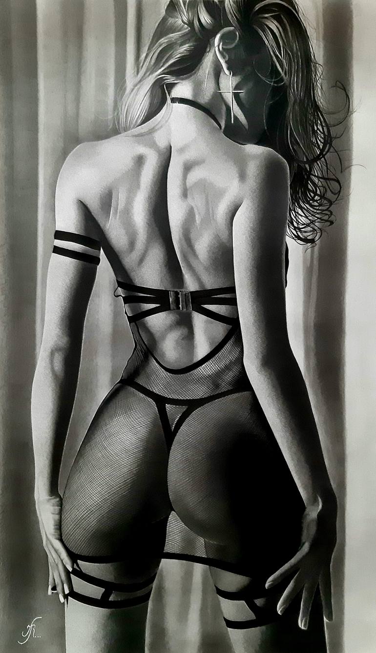 Lady Boudoir Drawing by Iachim Raisa | Saatchi Art