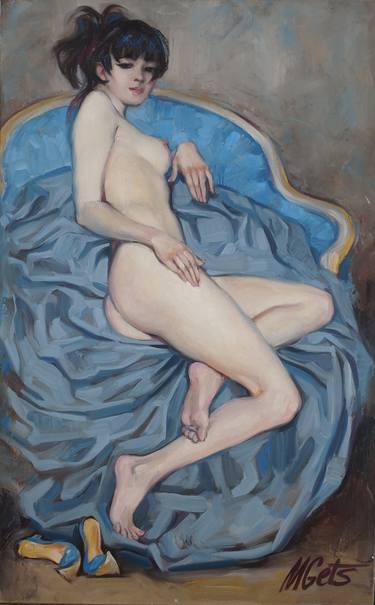 Print of Realism Nude Paintings by Mikhail Gets