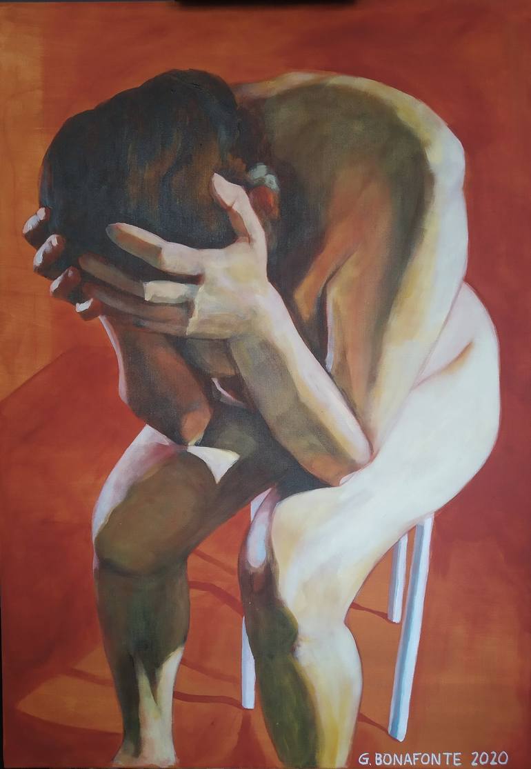 Print of Fine Art Nude Paintings by Gloria Bonafonte