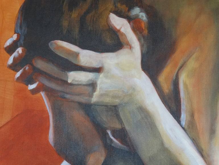 Original Expressionism Nude Painting by Gloria Bonafonte