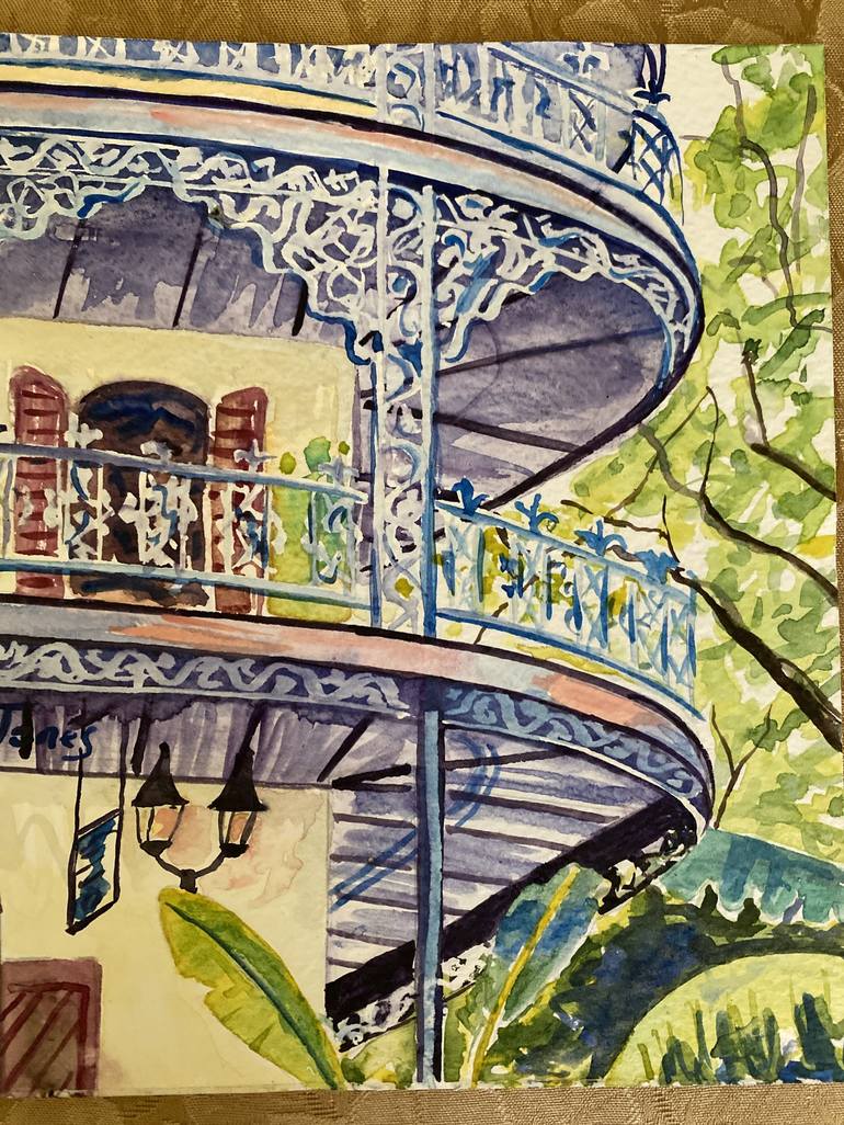 Original Architecture Painting by Kristi Cavett Jones