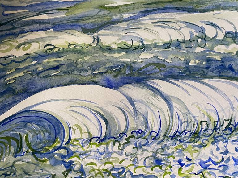Original Impressionism Seascape Painting by Kristi Cavett Jones