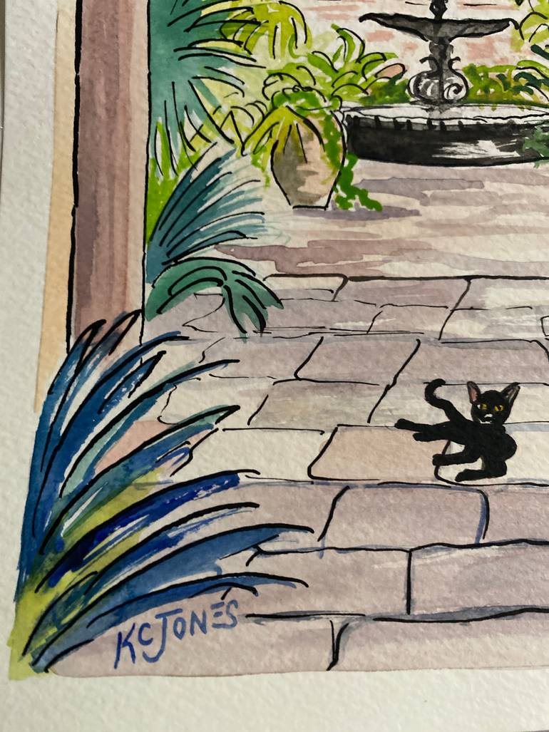 Original Impressionism Architecture Painting by Kristi Cavett Jones