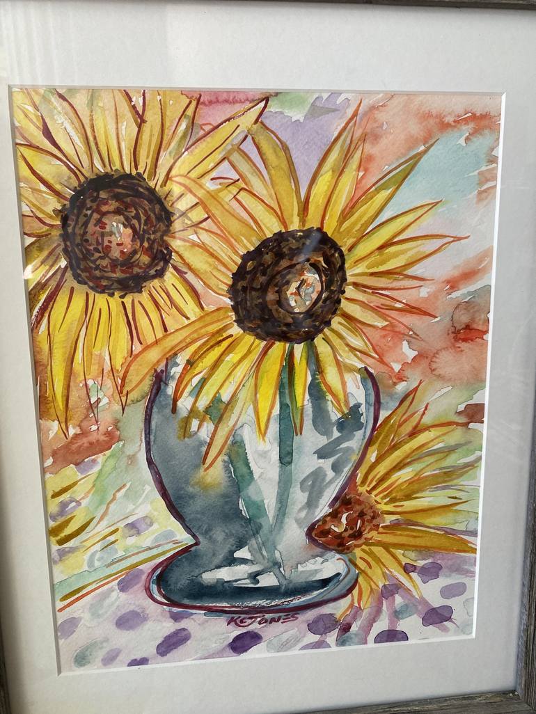 Original Impressionism Floral Painting by Kristi Cavett Jones