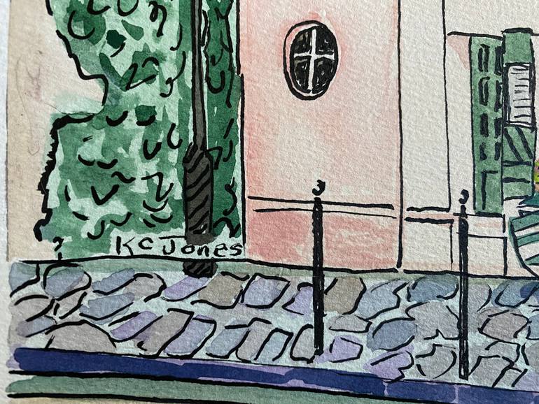 Original Illustration Architecture Painting by Kristi Cavett Jones