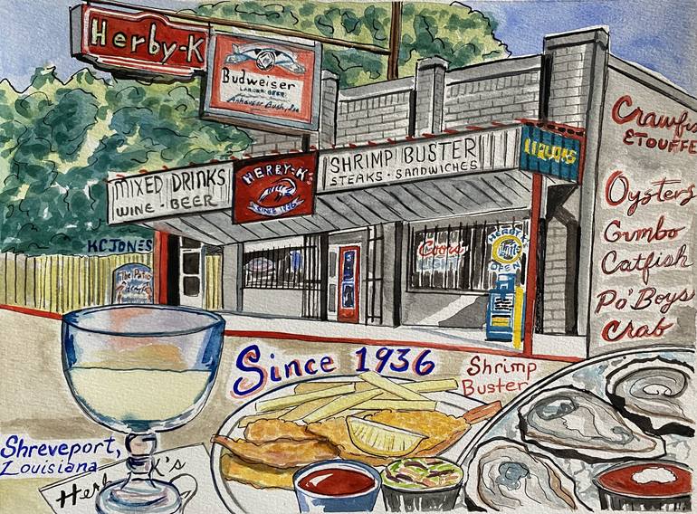 Original Illustration Food & Drink Painting by Kristi Cavett Jones