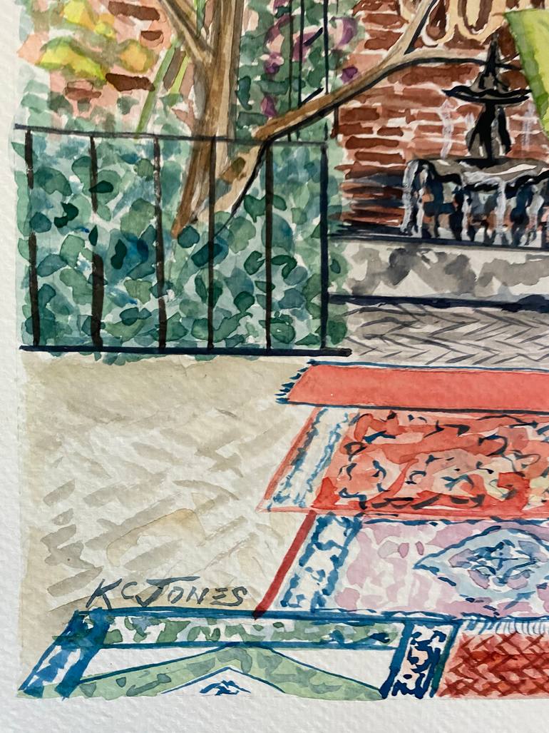 Original Impressionism Architecture Painting by Kristi Cavett Jones