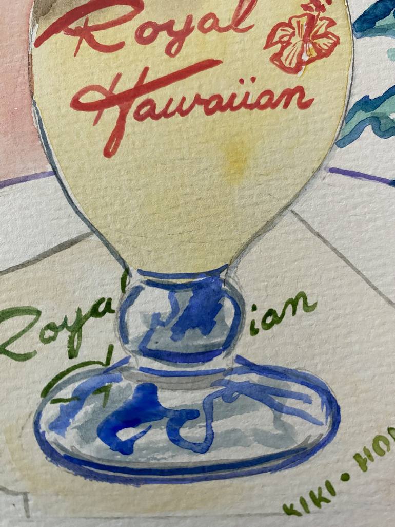 Original Illustration Beach Painting by Kristi Cavett Jones