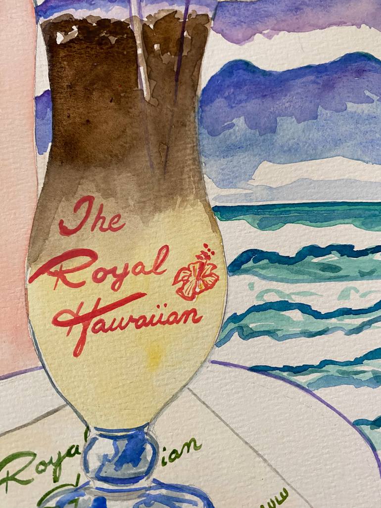 Original Illustration Beach Painting by Kristi Cavett Jones