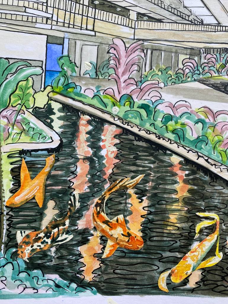 Original Impressionism Architecture Painting by Kristi Cavett Jones