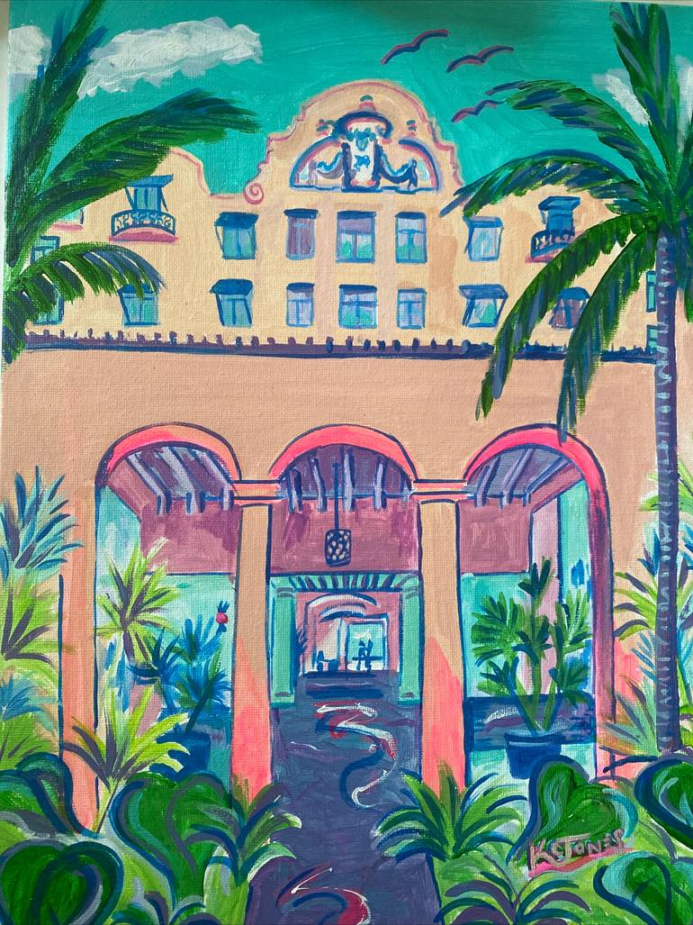 Original Impressionism Architecture Painting by Kristi Cavett Jones