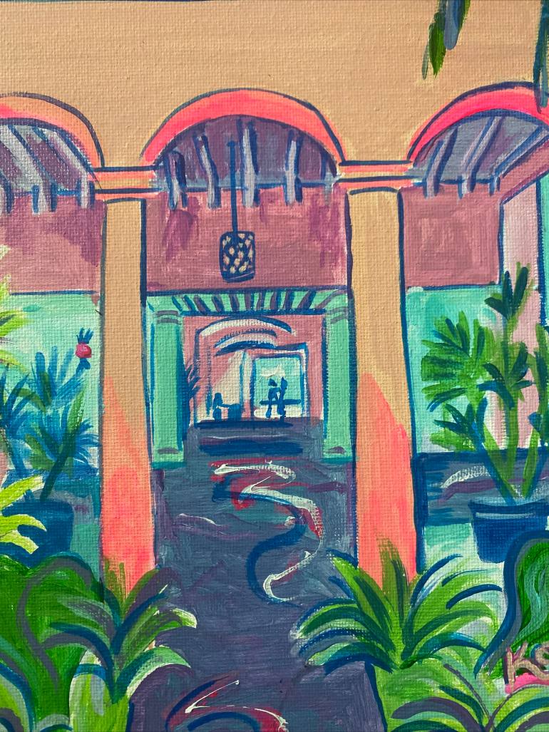 Original Impressionism Architecture Painting by Kristi Cavett Jones