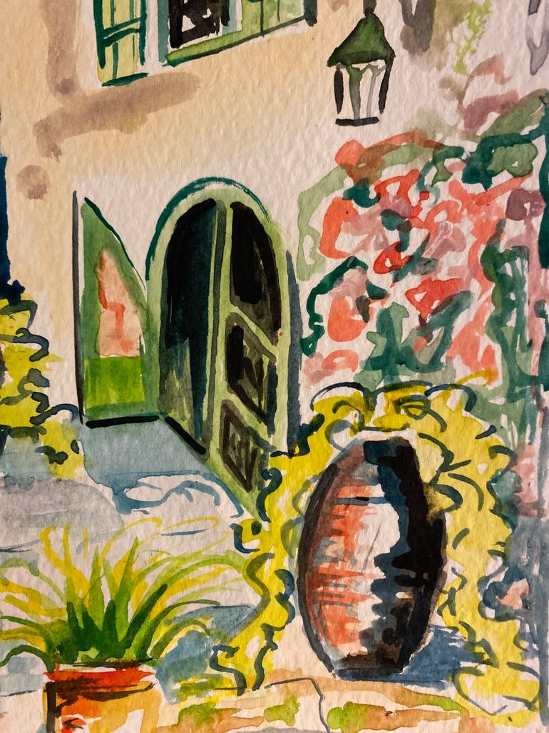 Original Impressionism Architecture Painting by Kristi Cavett Jones