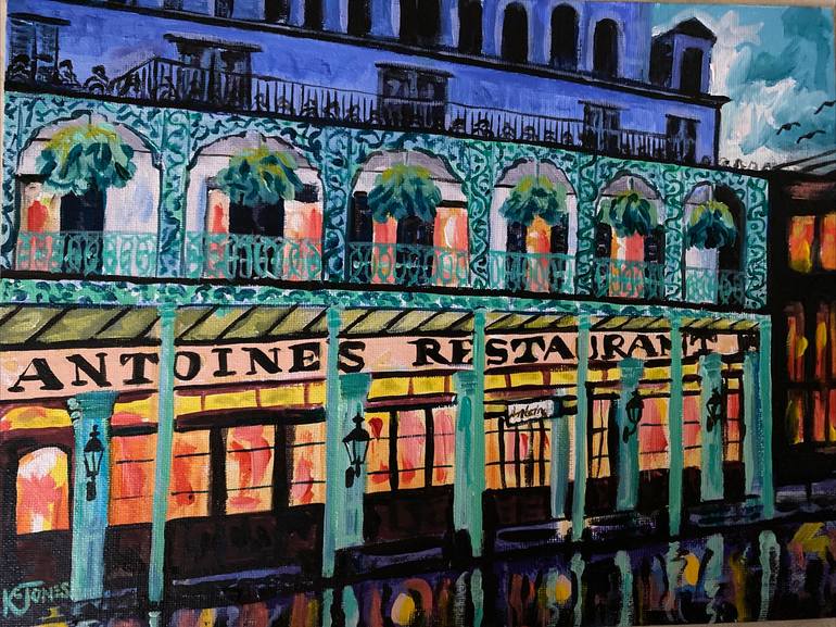 Original Impressionism Architecture Painting by Kristi Cavett Jones