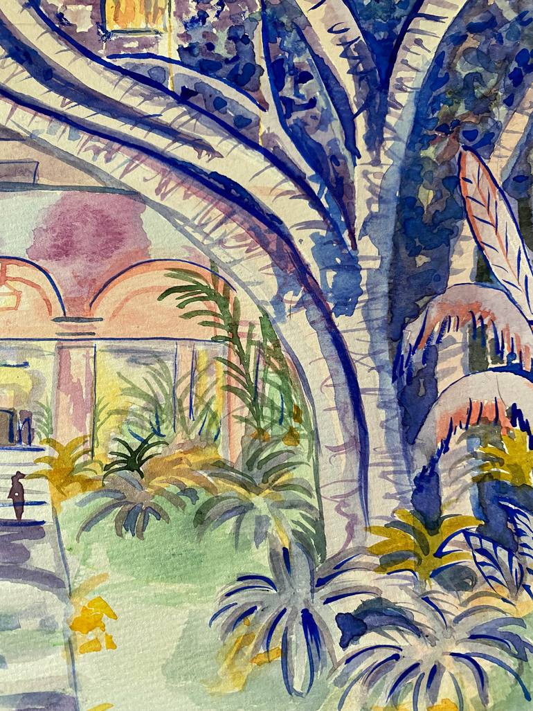 Original Impressionism Architecture Painting by Kristi Cavett Jones