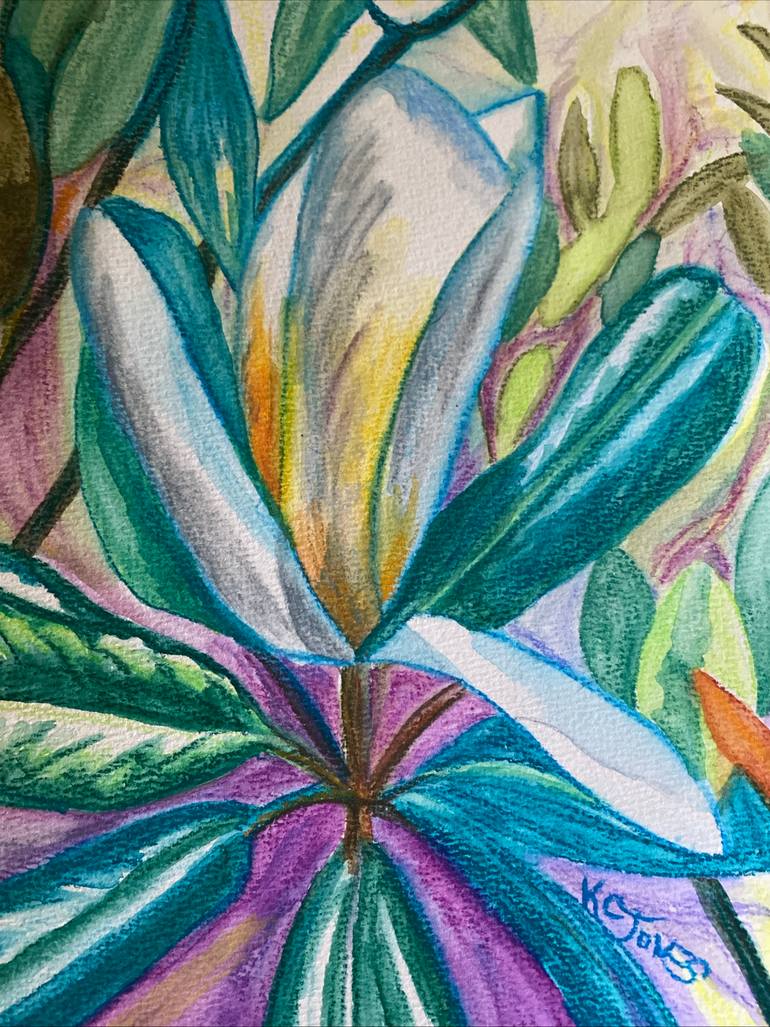 Original Impressionism Floral Painting by Kristi Cavett Jones