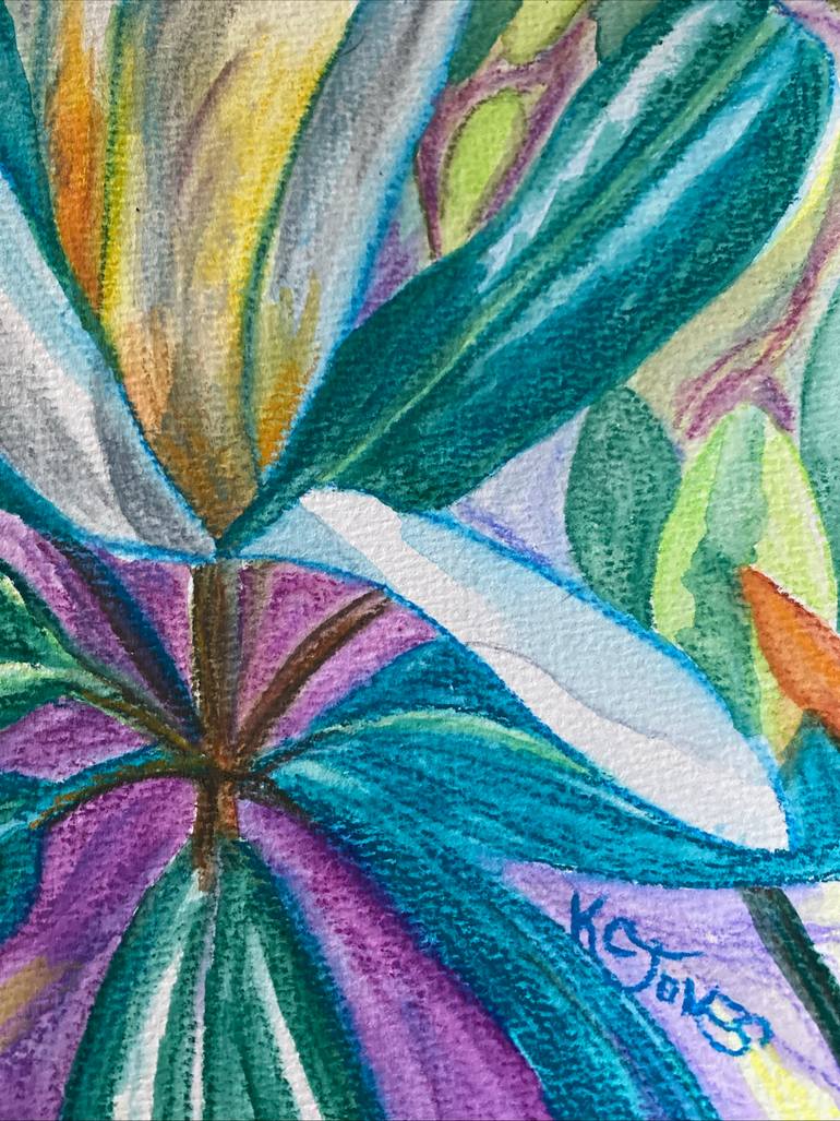 Original Impressionism Floral Painting by Kristi Cavett Jones