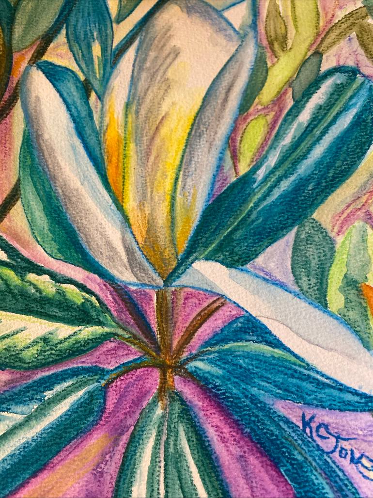 Original Impressionism Floral Painting by Kristi Cavett Jones