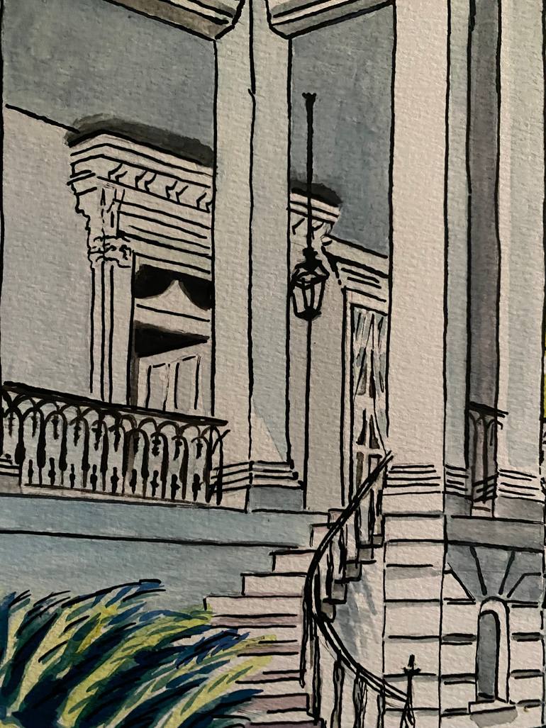 Original Illustration Architecture Painting by Kristi Cavett Jones