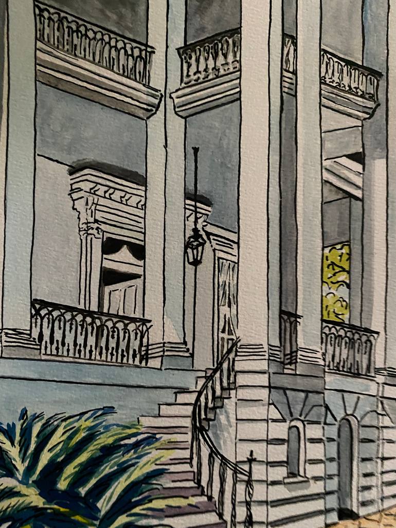 Original Illustration Architecture Painting by Kristi Cavett Jones