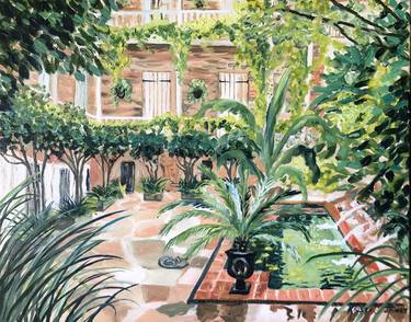 Original Impressionism Garden Paintings by Kristi Cavett Jones