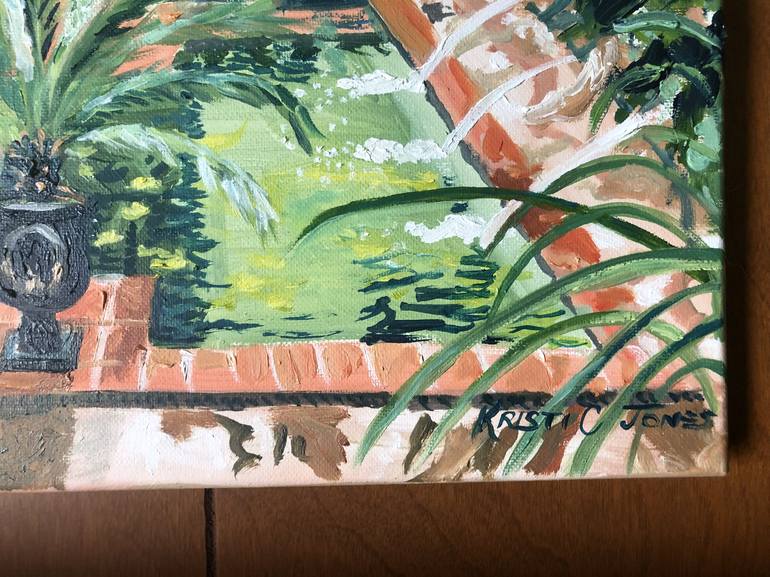 Original Impressionism Garden Painting by Kristi Cavett Jones