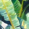 Listed is an original oil painting titled "Banana Leaf Study.” I love these gorgeous banana leaves with the smooth texture and colors! 

DETAILS: This painting measures 8 x 10 inches, and was painted on a canvas. The half inch sides are painted green so this can be hung without a frame if preferred. It can be also placed on an easel or hung in a frame. Painting is signed and the title, artist and date is indicated on the back.