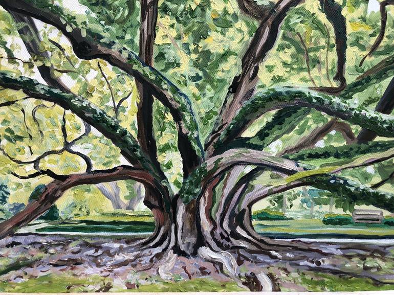 Seven Sisters Oak Painting by Kristi Cavett Jones | Saatchi Art